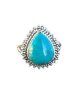 Kingman Turquoise Solid 925 Sterling Silver Ring 6
