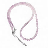 Rose Quartz 4 mm Beaded Necklace