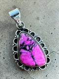 Cherry Blossom Dahlia Solid 925 Sterling Silver Pendant