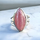 Rhodochrosite Solid 925 Sterling Silver Ring 6