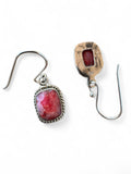 Ruby Solid 925 Sterling Silver Earrings