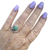 Variscite Solid 925 Sterling Silver Ring Adjustable