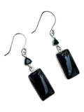 Black Onyx Solid 925 Sterling Silver Earrings