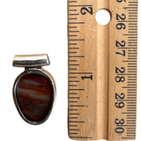 Snakeskin Jasper & Garnet Solid 925 Sterling Silver Pendant