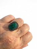 Emerald Solid 925 Sterling Silver  Ring 8