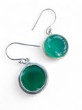 Green Onyx Solid 925 Sterling Silver Earrings