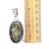 Kingman Turquoise & Spiny Oyster Solid 925 Sterling Silver Pendant