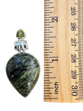 Star Galaxy Jasper & Peridot Solid 925 Sterling Silver Pendant