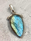 Labradorite Solid 925 Sterling Silver Pendant