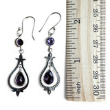 Amethyst Solid 925 Sterling Silver Earrings