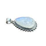 Rainbow Moonstone Solid 925 Sterling Silver Pendant