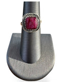 Ruby Solid 925 Sterling Silver Ring 7
