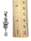 Rainbow Moonstone Solid 925 Sterling Silver Pendant