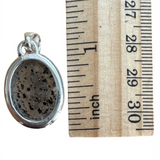 Hematite in Quartz Solid 925 Sterling Silver Pendant