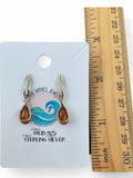 Baltic Amber Solid 925 Sterling Silver post Earrings