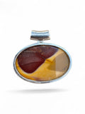 Mookaite Jasper & Garnet Solid 925 Sterling Silver Pendant