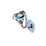 Larimar Solid 925 Sterling Silver Ring 9