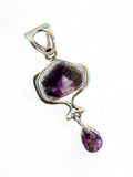 Trapiche Amethyst & African Amethyst Solid 925 Sterling Silver Pendant