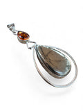 Pyrite Silver Overlay Pendant