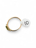 Peridot & Topaz Solid 925 Sterling Silver Ring 10