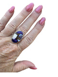 Kingman Violet Dahlia Solid 925 Sterling Silver Ring 9