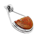 Red Moss Agate Solid 925 Sterling Silver Pendant