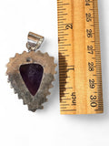 Amethyst Silver Overlay Pendant