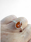 Orange Kyanite Solid 925 Sterling Silver Ring 9
