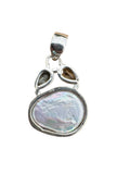 Pearl Multi-Stone Solid 925 Sterling Silver Pendant