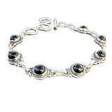 Black Onyx Solid 925 Sterling Silver Bracelet
