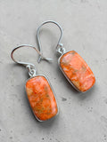 Sponge Coral Solid 925 Sterling Silver Earrings