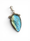 Labradorite Solid 925 Sterling Silver Pendant