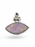 Phosphosiderite & Citrine Solid 925 Sterling Silver Pendant