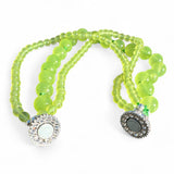 Peridot Magnetic beaded Bracelet 7.5 inch