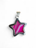 Star Pink Botswana Agate Solid 925 Sterling Silver Pendant