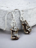 Meteorite Solid 925 Sterling Silver Earrings