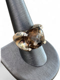 Smoky Topaz Solid 925 Sterling Silver Ring 9
