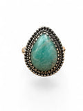 Amazonite Solid 925 Sterling Silver Ring 7