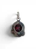 Kingman Red Rose Dahlia Solid 925 Sterling Silver Pendant