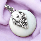 White Opal Solid 925 Sterling Silver Pendant