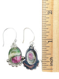 Ruby Fuchsite Solid 925 Sterling Silver Earrings