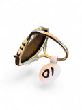 Tiger Eye Solid 925 Sterling Silver Ring 10