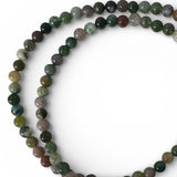 Indian Agate 4 mm Beaded Necklace