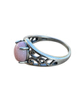 Pink Opal Solid 925 Sterling Silver Ring 7