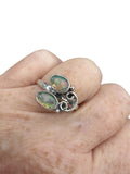 Faceted Ethiopian Opal Solid 925 Sterling Silver Ring 9