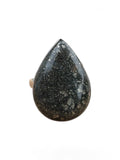 Pyrite in Agate Solid 925 Sterling Silver Ring 8