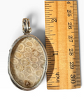 Flower Coral Silver Overlay Pendant