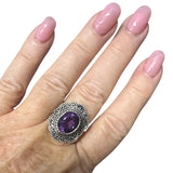 African Amethyst Solid 925 Sterling Silver Ring 7
