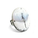 Dendritic Opal Solid 925 Sterling Silver Ring 9