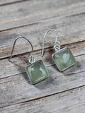 Prehnite Solid 925 Sterling Silver Earrings